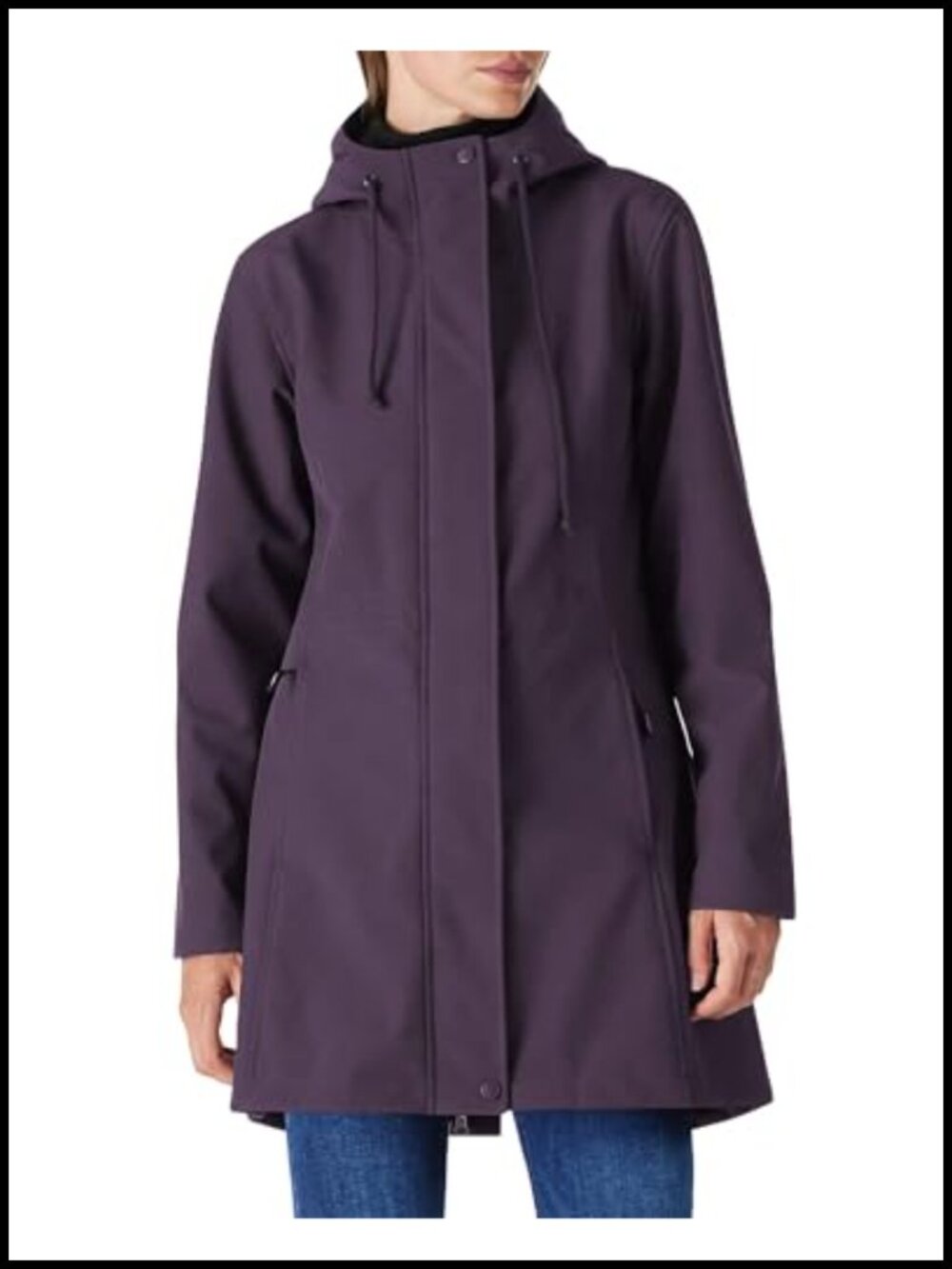 Waterproof Fleece Lined Hooded Softshell Rain Coat Windbreaker